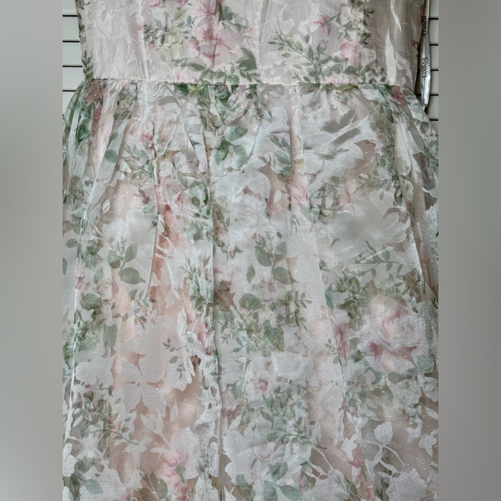 NWT Jovani Light Pink Floral A Line 37531 Gown 12 - Picture 7 of 13